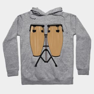 Bongo drum cartoon illustration Hoodie